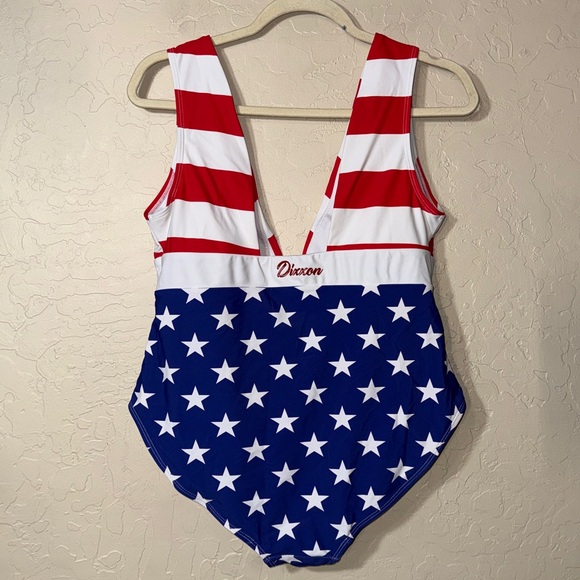Dixxon American flag one piece swimsuit size large - Picture 6 of 8